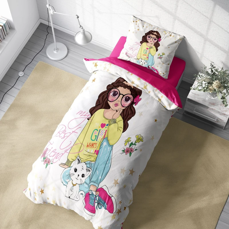 سرویس خواب 1 نفر 4 تکه مدل دخترانه کد 114