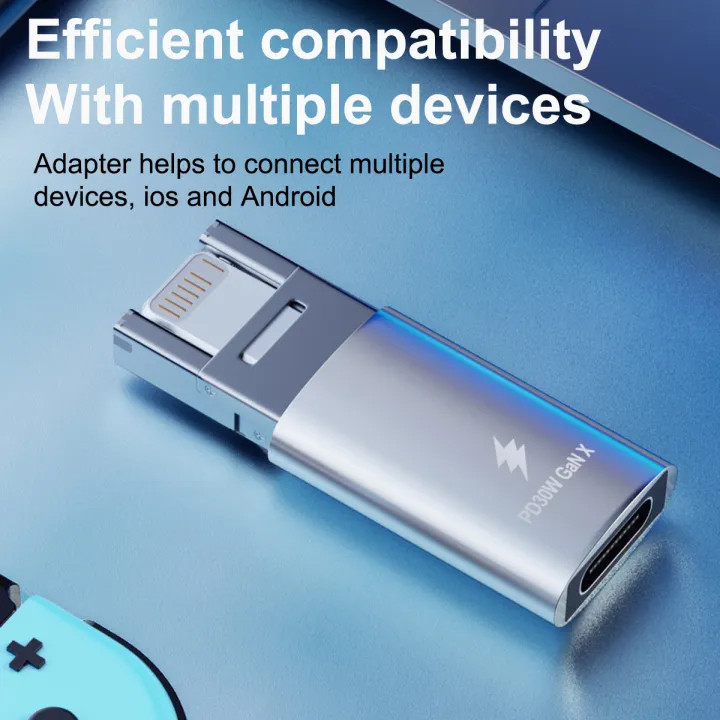 مبدل USB-C 3.0 OTG به USB/ MICROUSB/ لایتنینگ مدل IPAND3000M