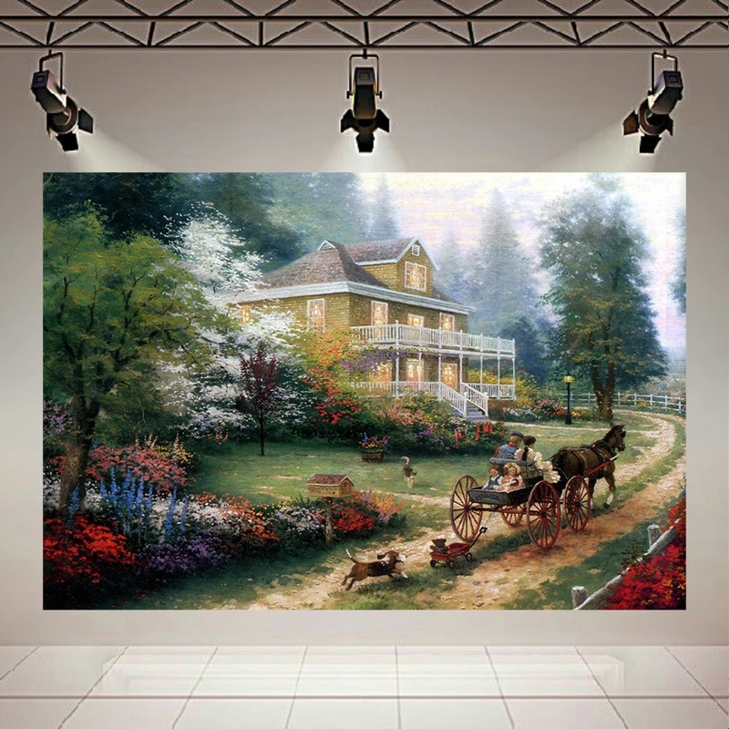 تابلو شاسی طرح مخمل نقاشی کلاسیک یکشنبه در اپل هیل کد AR31910