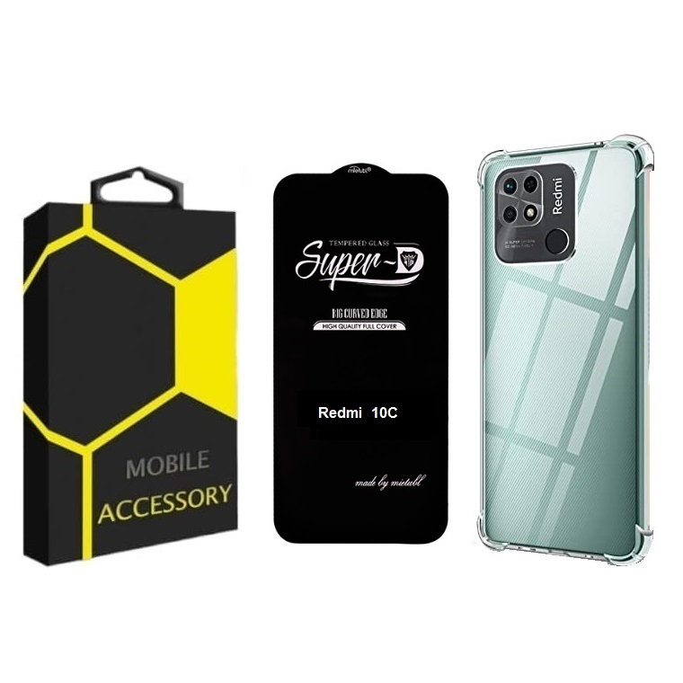 کاور مدل Kapsooli مناسب برای گوشی موبایل شیائومی Redmi 10C به همراه محافظ صفحه نمایش