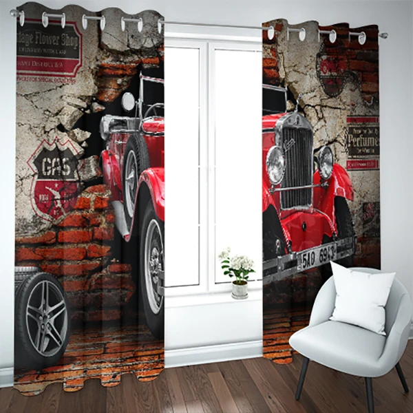 پرده پانچ طرح نو  11008سایز 147*280 سانتی متر مجموعه دو عددی