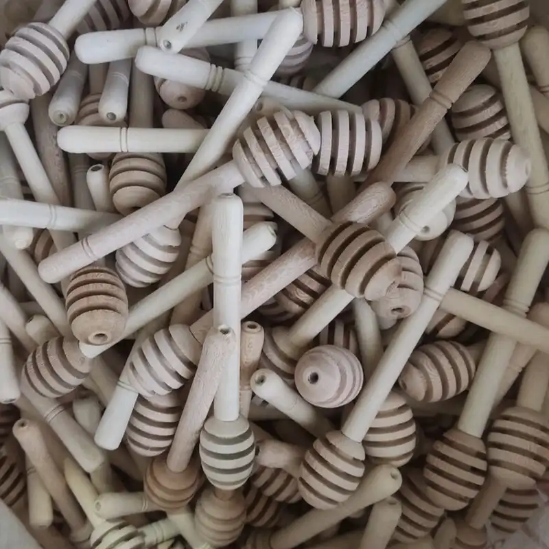 قاشق عسل چوبی مدل چنار کد a 131 مجموعه 4 عددی