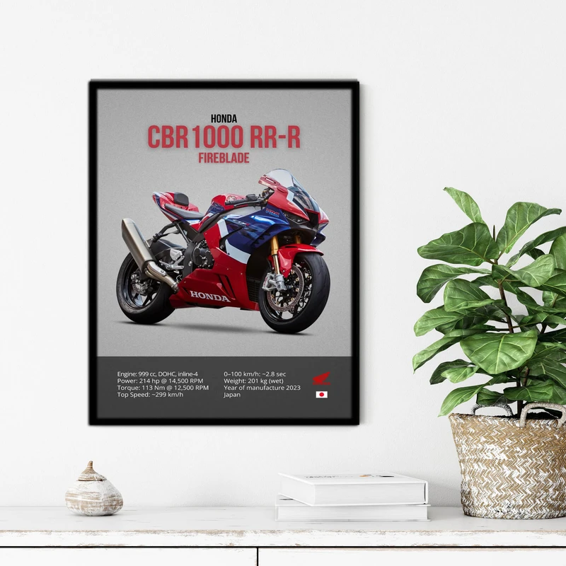 تابلو آتریسا طرح موتور CBR مدل ATCBR15 فریم مشکی