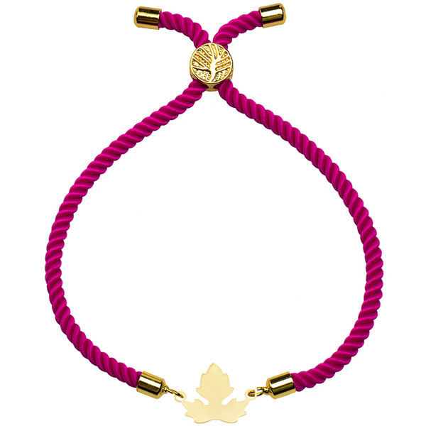 دستبند طلا 18 عیار زنانه کرابو طرح برگ مدل Kr2238