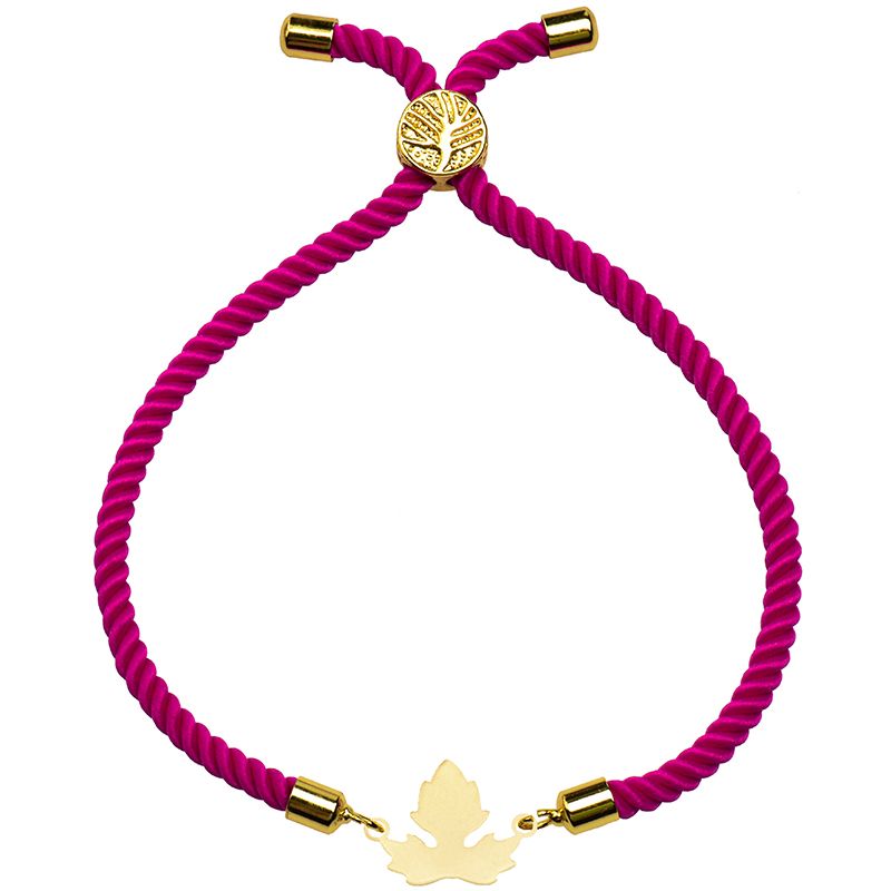 دستبند طلا 18 عیار زنانه کرابو طرح برگ مدل Kr2238 - - 1