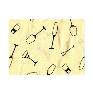 دستمال سفره چاپی 36 × 36 رزین تاژ طرح گلس 2 عددی