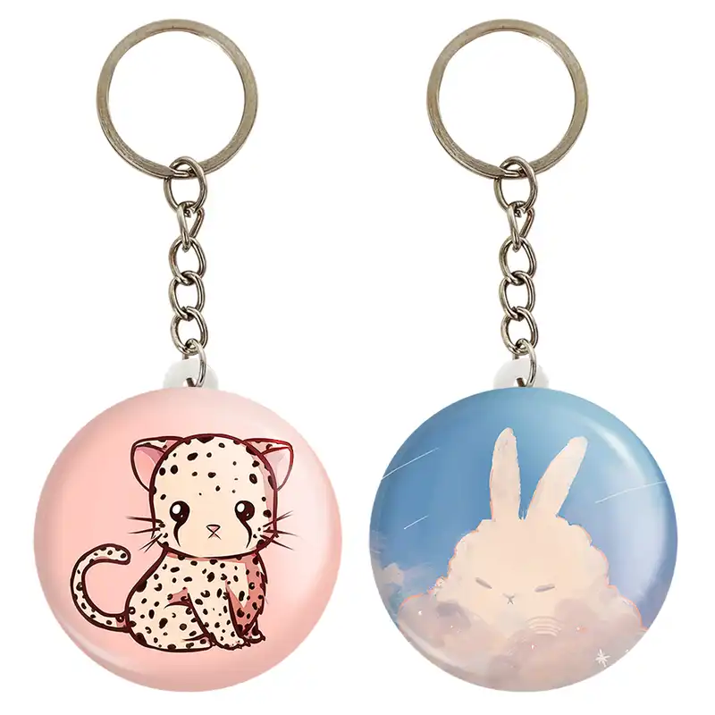 جاکلیدی خندالو مدل خرگوش و پلنگ حیوانات بامزه کد 2107121069 مجموعه 2 عددی