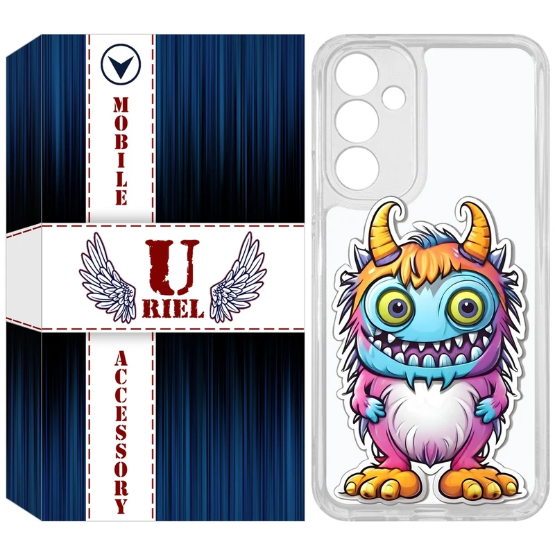 کاور یوریل مدل Clear کد 50 طرح میکروب مناسب برای گوشی موبایل سامسونگ Galaxy A54