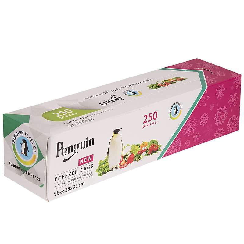 کیسه فریزر پنگوئن طرح 1 رول 250 عددی