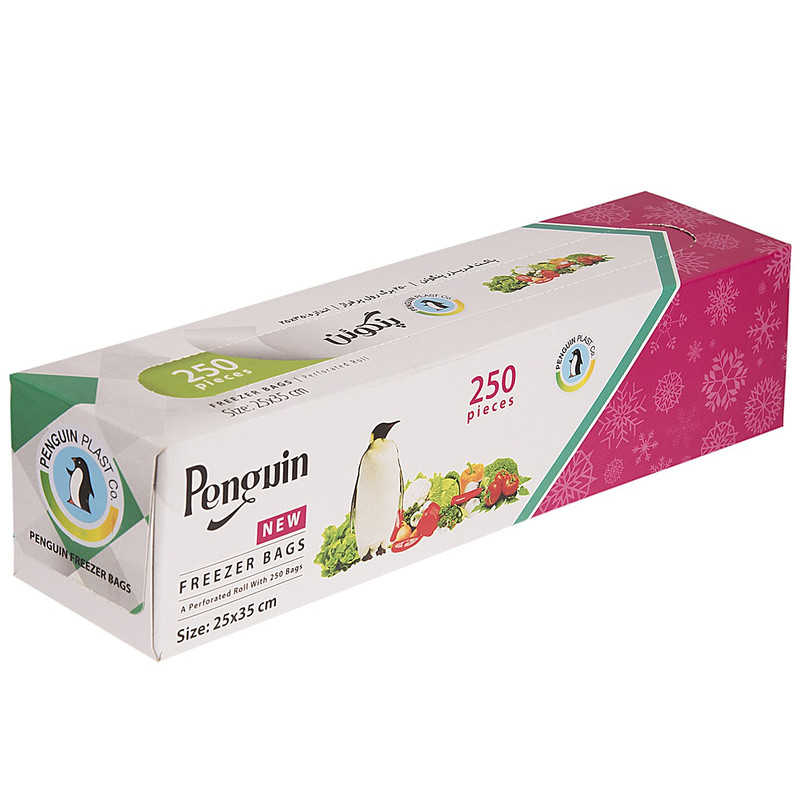 کیسه فریزر پنگوئن طرح 1 رول 250 عددی