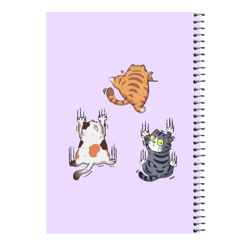 دفتر مشق 80 برگ اس جی مدل گربه های فنجانی   