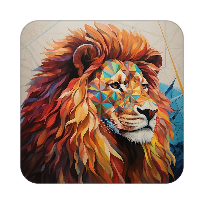 زیر لیوانی کاکتی طرح شیر مدل mp23350