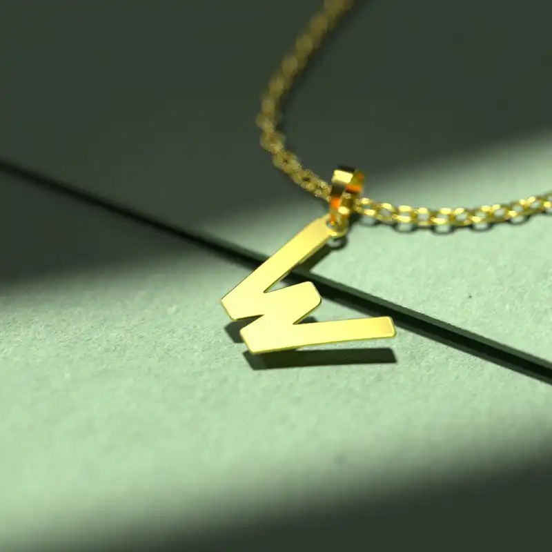 گردنبند طلا 18 عیار زنانه مدوپد مدل حرف W کد H3-1-1155