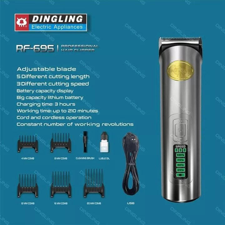 ماشین اصلاح موی سر و صورت دینگ لینگ مدل Rf-695