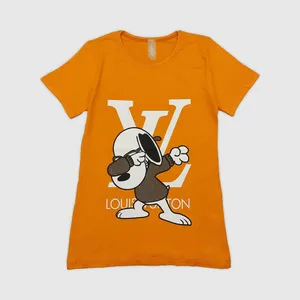 تی شرت آستین کوتاه زنانه مدل 71542 رنگ نارنجی