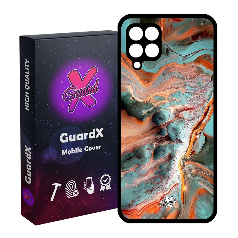 کاور گارد ایکس طرح ماربل مدل Glass10281 مناسب برای گوشی موبایل سامسونگ Galaxy A12