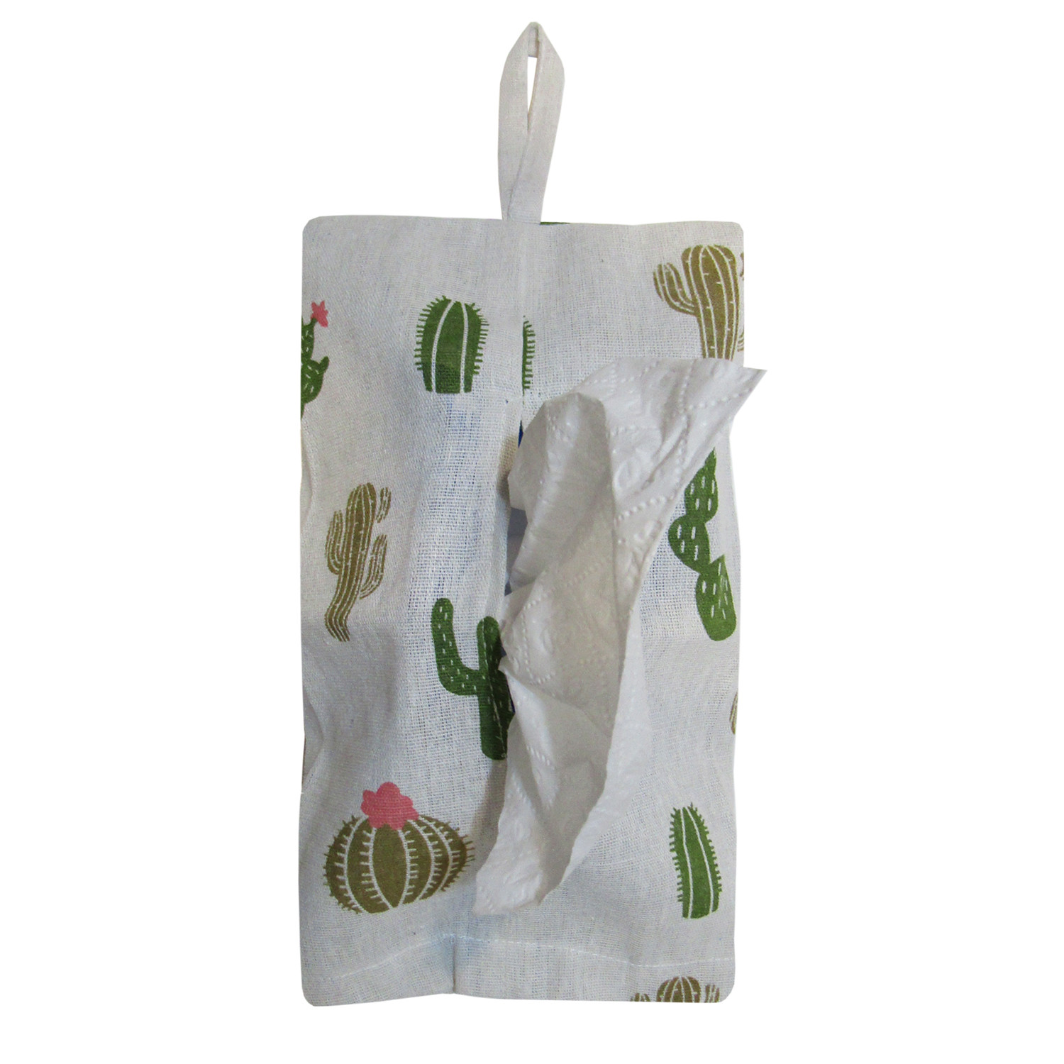 جای دستمال کاغذی هوم اند لایف مدل دیاکو طرح کاکتوس کیسه ای