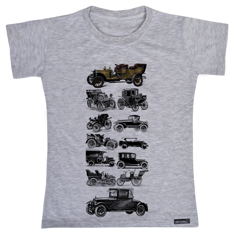 تی شرت آستین کوتاه دخترانه 27 مدل Classic Cars کد MH958