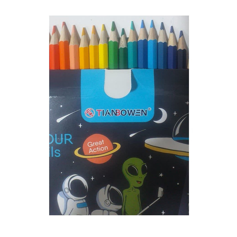 مداد رنگی 24 رنگ تیانباون مدل آدم فضایی و فضانورد کد 001
