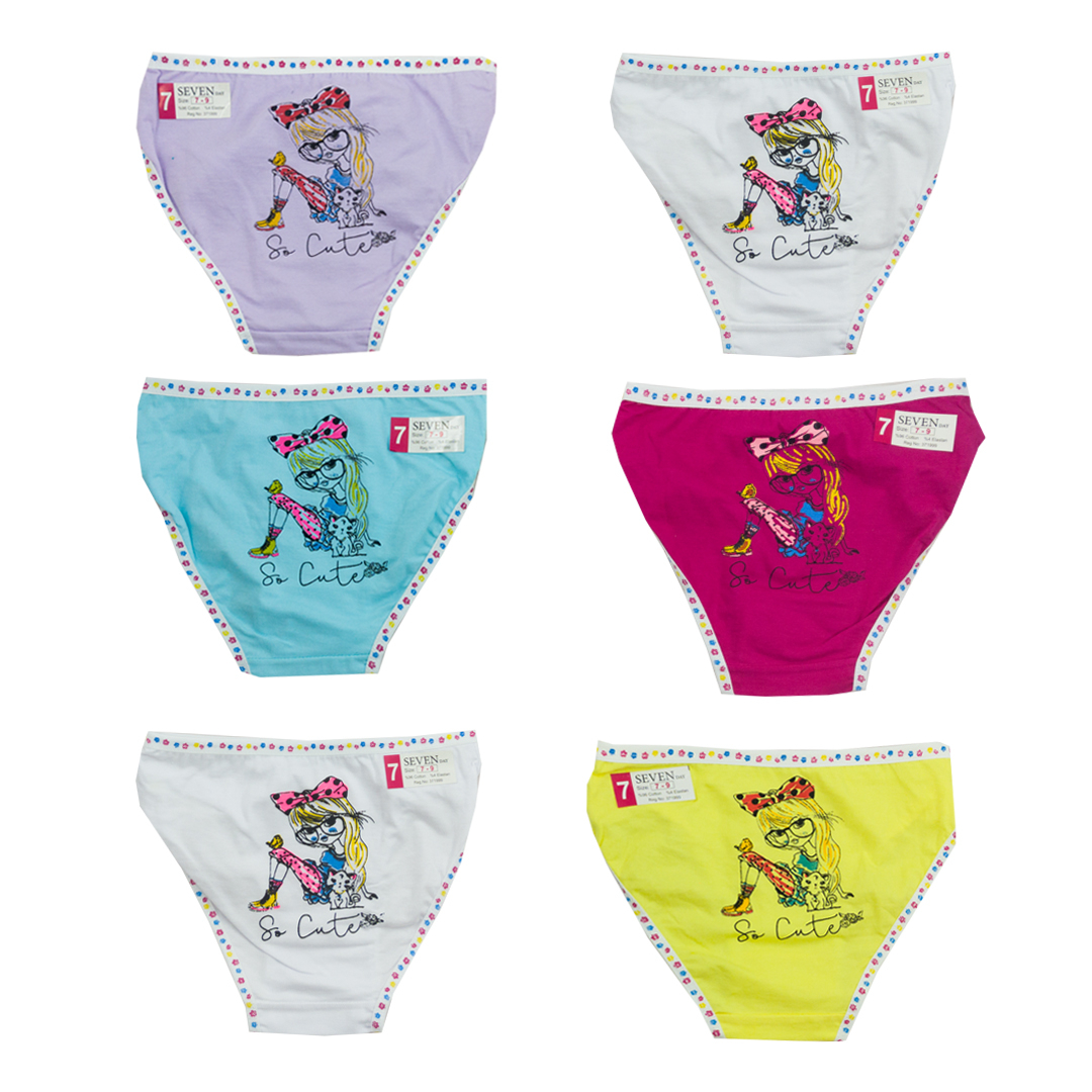 شورت دخترانه مدل 6567 مجموعه 6 عددی