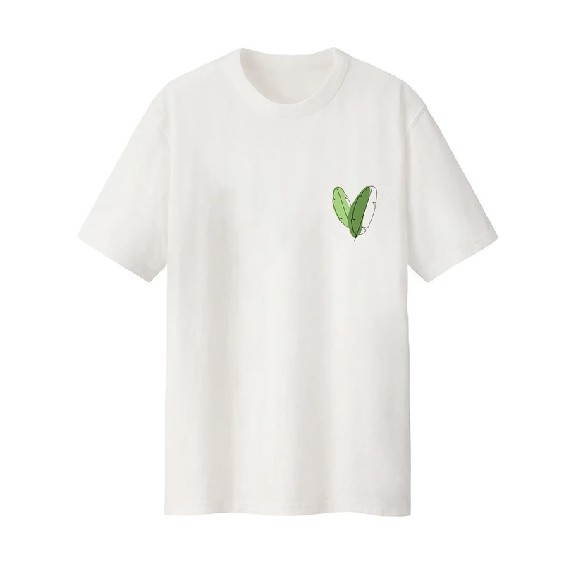 تی‌شرت لانگ آستین کوتاه زنانه مدل برگ کوچک کد Da 598kS