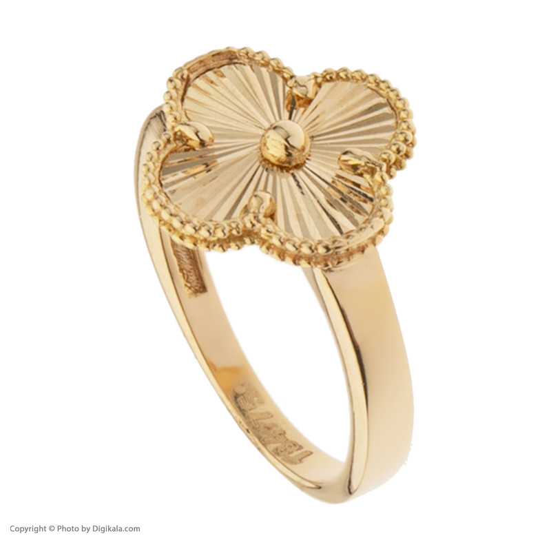 انگشتر طلا 18 عیار زنانه با طرح ونکلیف آرپلز مایا ماهک مدل MR0799 سایز 53