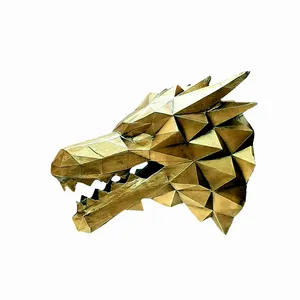 مجسمه مدل دیوارکوب طرح اژدها هندسی