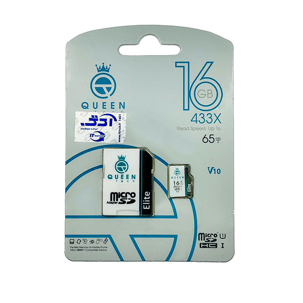 کارت حافظه Micro SD XC کوئین تک مدل A2-V30-433X کلاس 10 استاندارد UHS-l U3 سرعت 65MBps ظرفیت 16 گیگابایت به همراه آداپتور SD
