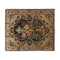 فرش دستبافت 0.3 متری طرح راور کد 97P623 زمینه سرمه ای