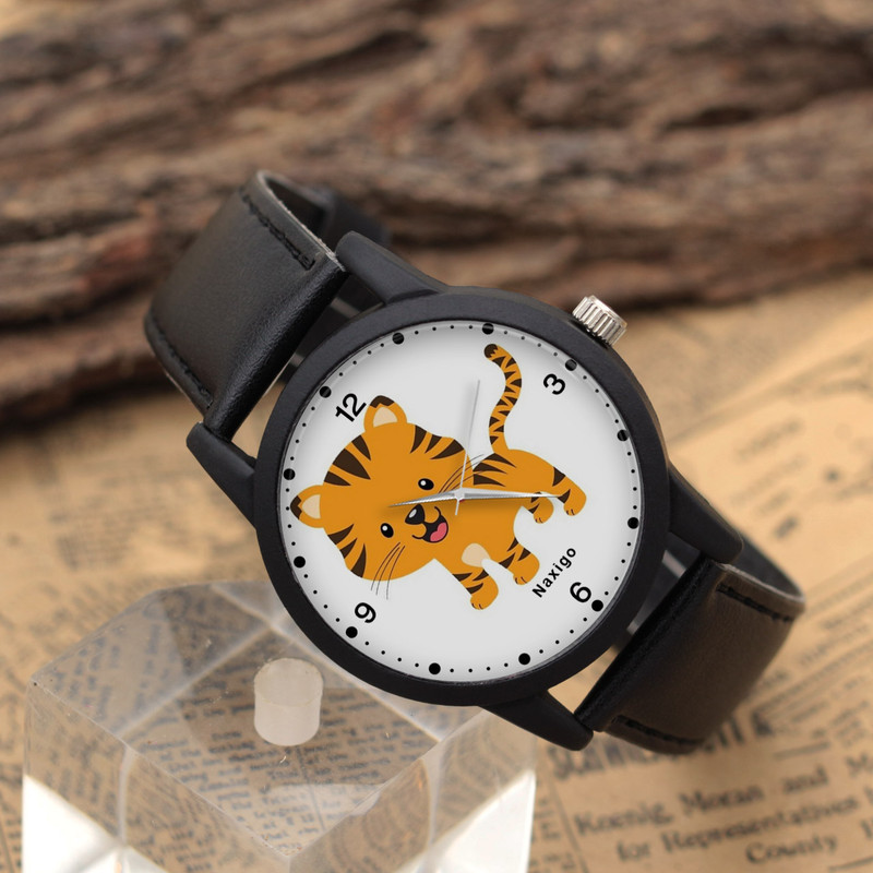 ساعت مچی عقربه ای ناکسیگو مدل گربه کد LF12581