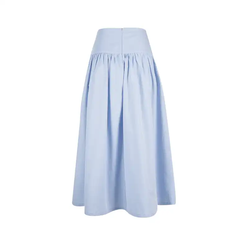 دامن کلوش زنانه سرژه مدل 210234 رنگ آبی روشن