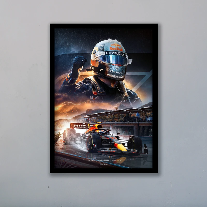 تابلو مدل فرمول یک ردبول پرز Perez کد LA-F1G1009B