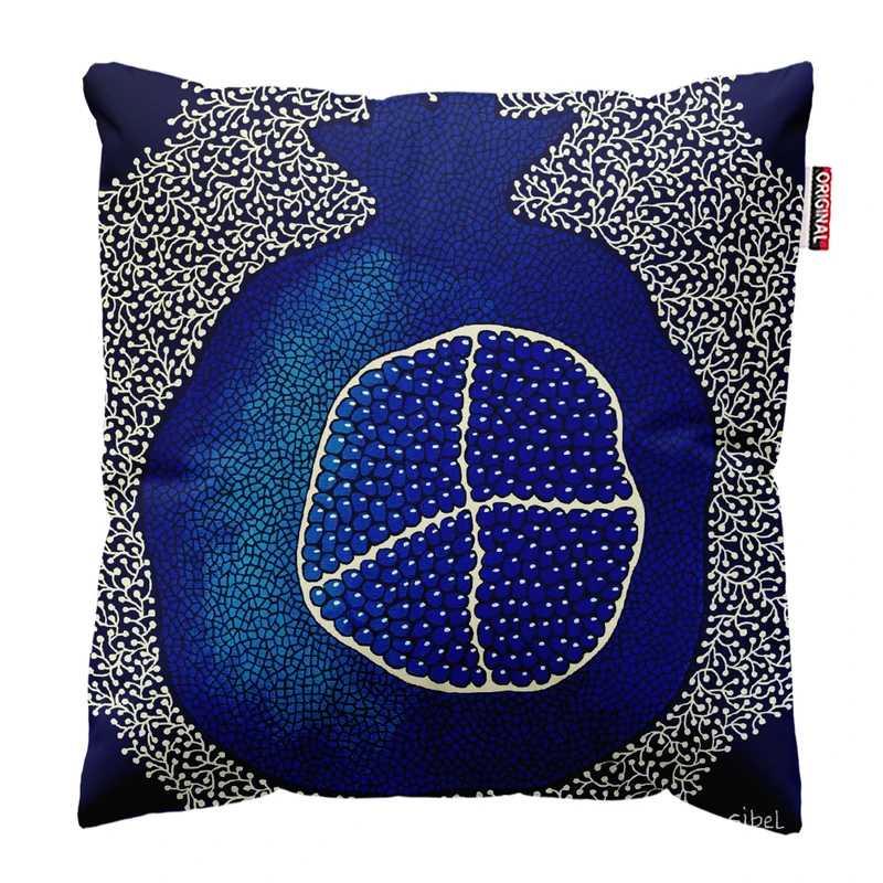 کوسن پاد آفرین مدل شب یلدا طرح انار شب چله کد PK402731 سایز 40*40 سانتی متر 