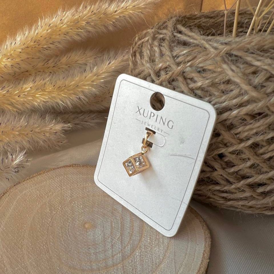 گردنبند زنانه ژوپینگ مدل مکعب نگینی - - 5