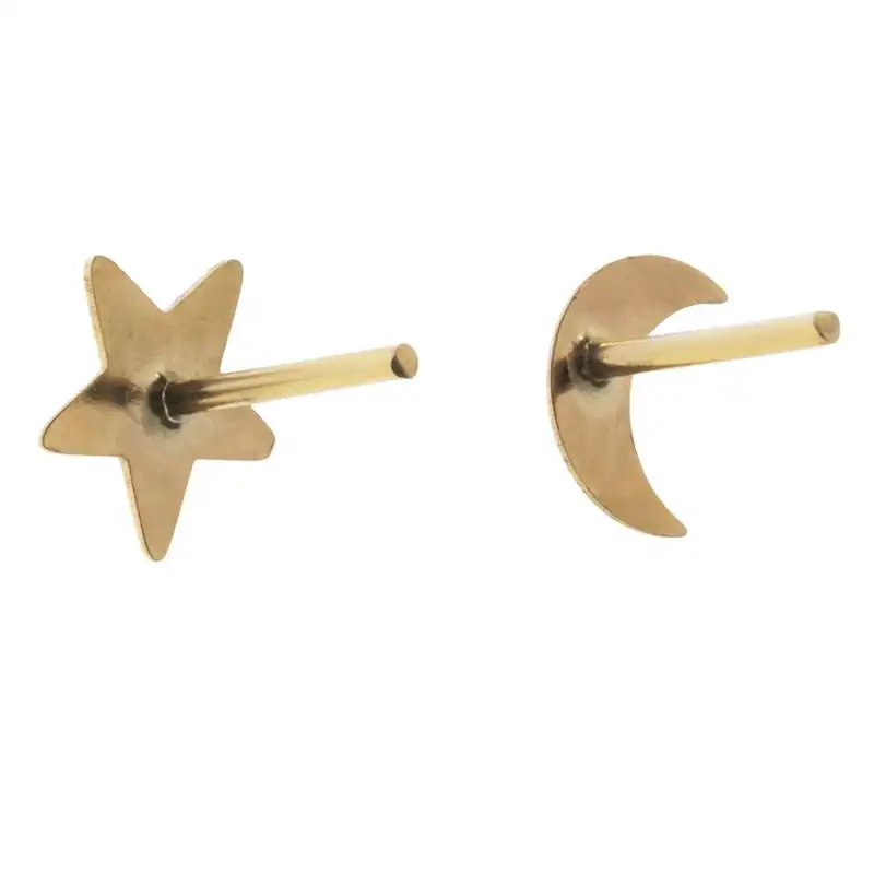 گوشواره زنانه مدل ماه و ستاره