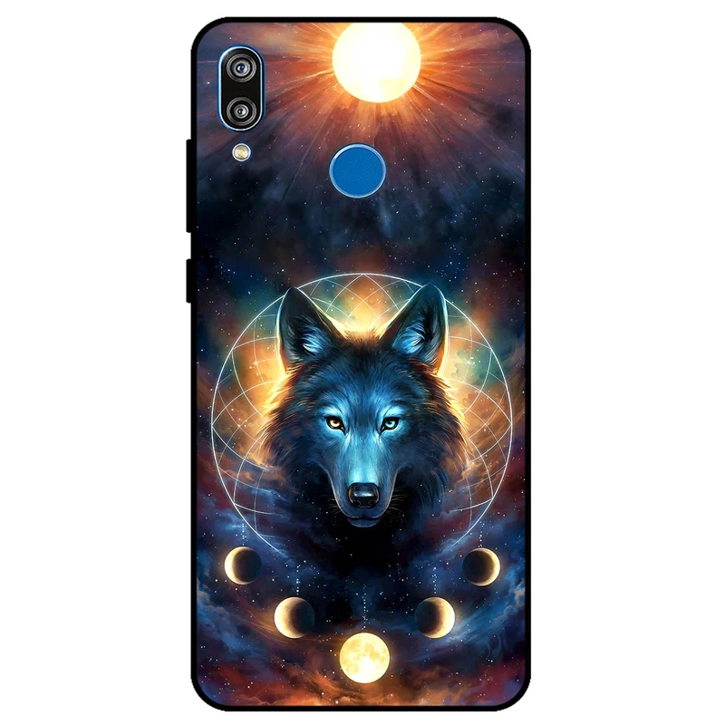 کاور مگافون طرح گرگ و ماه مدل 8006 مناسب برای گوشی موبایل هوآوی P20 Lite / Nova 3E	