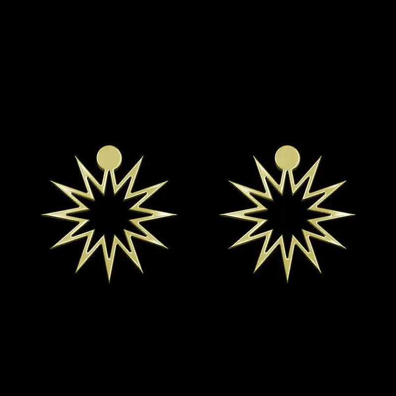 گوشواره طلا 18 عیار زنانه مدوپد مدل ستاره کد GA1-15546