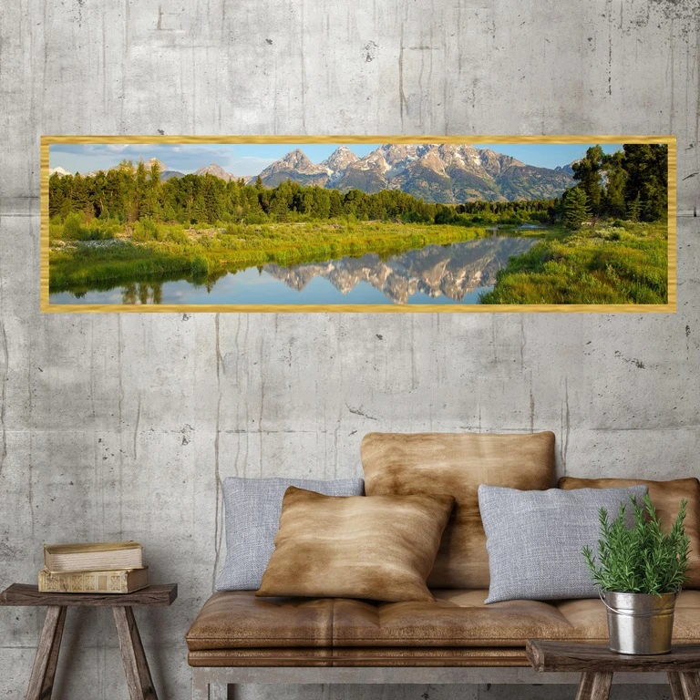 تابلو بکلیت طرح منظره سرسبز و دریاچه مدل T-7756