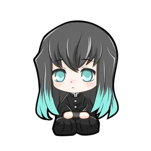 استیکر لپ تاپ و موبایل مدل انیمه طرح شیطان کش مویچیرو توکیتو demon slayer Muichiro Tokito کد 379