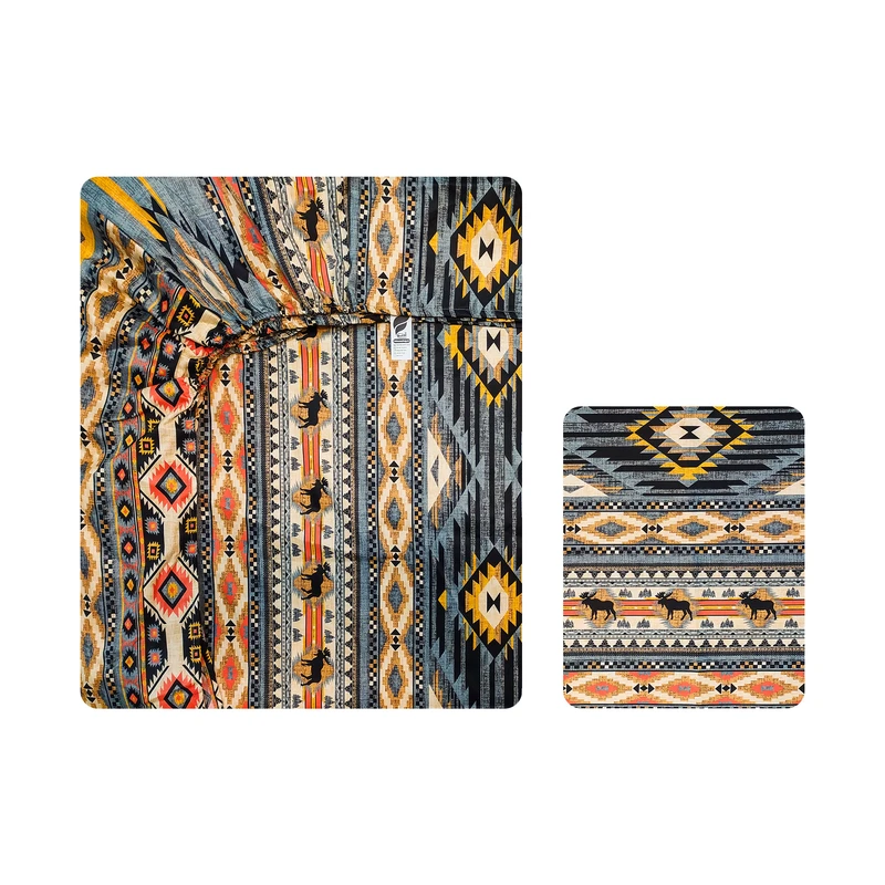  سرویس ملحفه آدنو مدل قشقایی کد IR167 یک نفره 2 تکه