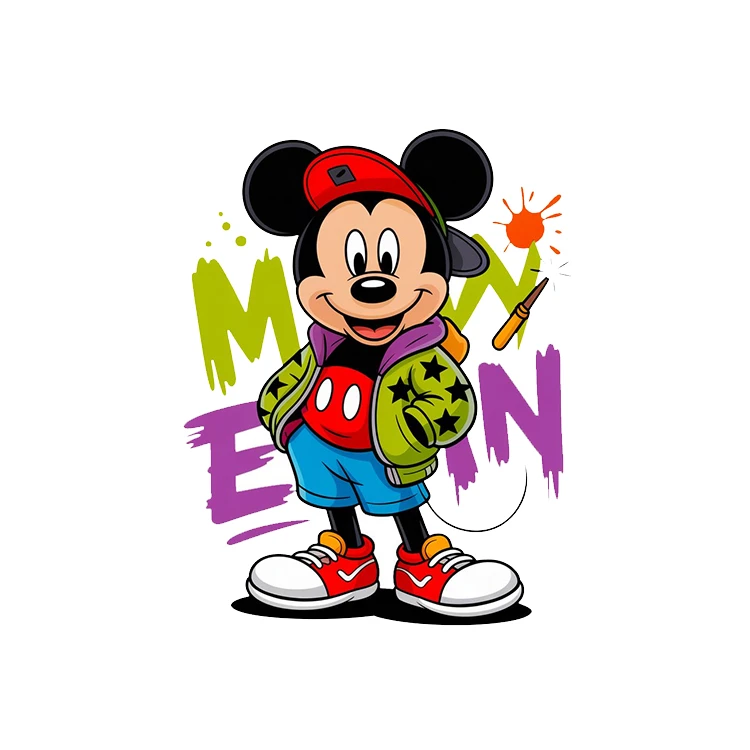 استیکر پارچه و لباس پاد آفرین مدل میکی موس کد 2747