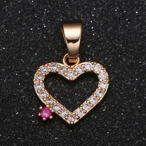 آویز گردنبند طلا 18 عیار زنانه قیراط طرح قلب کد GH2574
