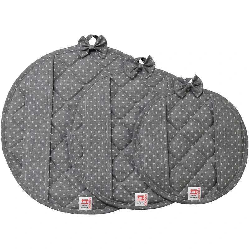 ست دم‌کنی 3 تکه منسوجات خسروشاهی برتر مدل بندی طرح خالدار کد DAM43 