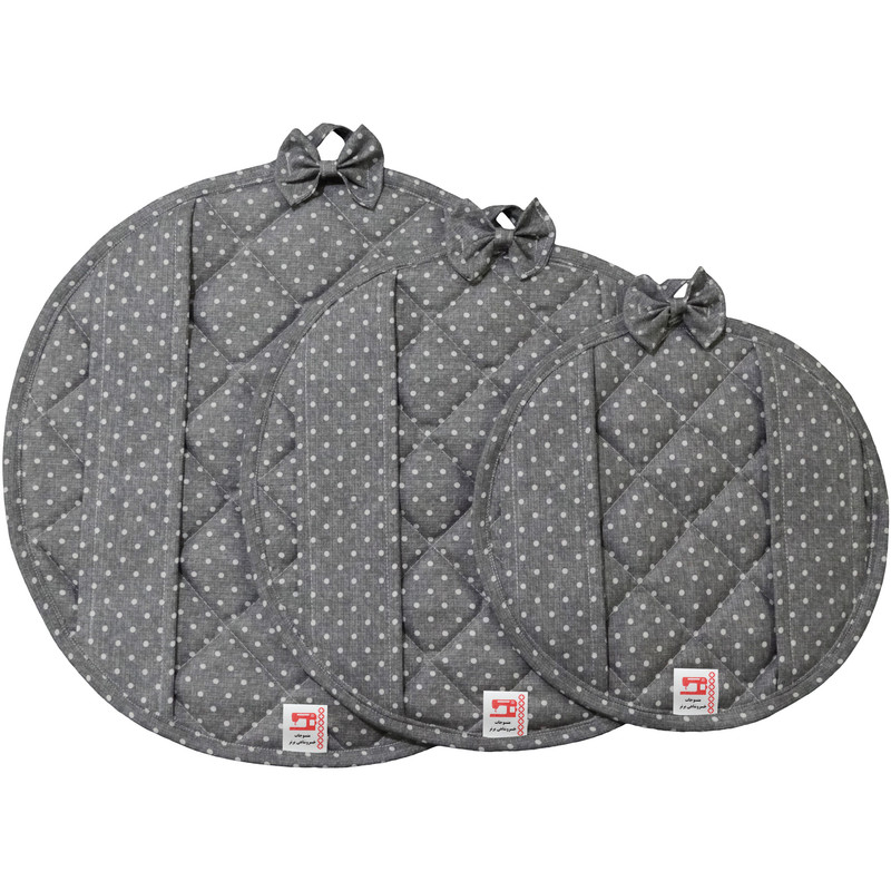 ست دم‌کنی 3 تکه منسوجات خسروشاهی برتر مدل بندی طرح خالدار کد DAM43 