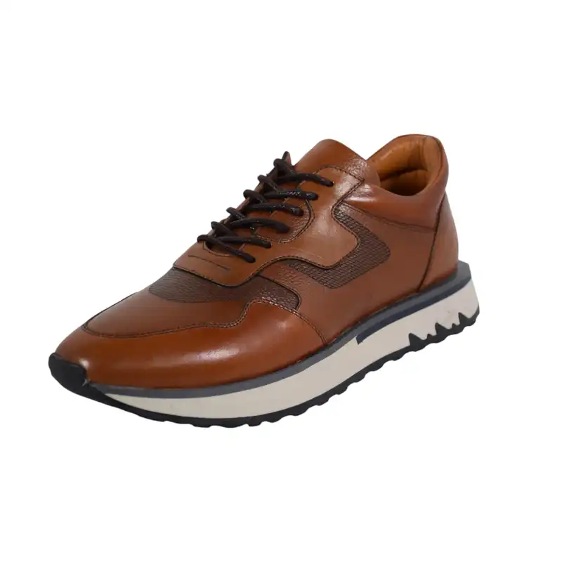 کفش روزمره مردانه چرمیران مدل pm1297 فلوتر رنگ عسلی