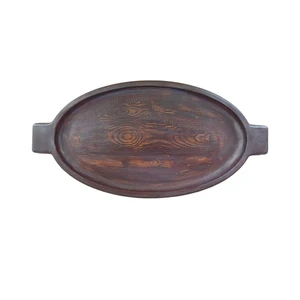 سینی مدل بیضی طرح چوب