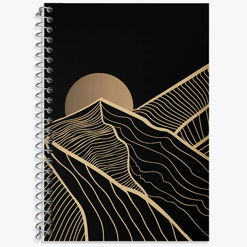 دفتر لغت 50 برگ خندالو طرح منظره مینیمال کد F5273