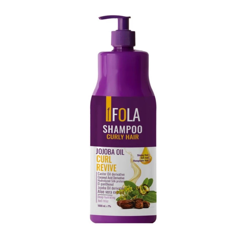 شامپو مو اِف فُلا مدل روغن جوجوبا و آلوئه ورا مناسب برای موهای فر و مجعد حجم 1000 میلی لیتر