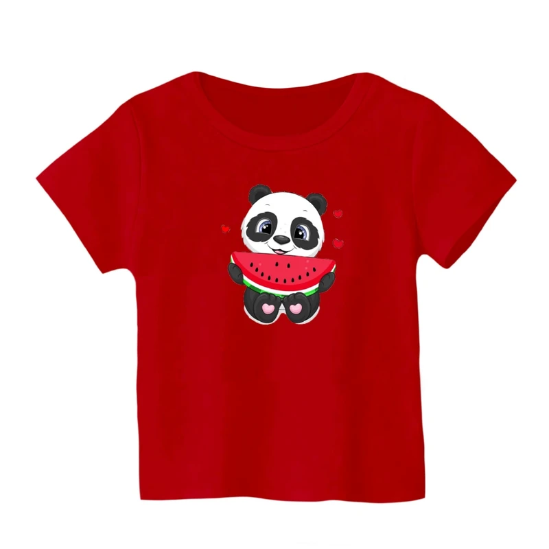 تی شرت آستین کوتاه بچگانه مدل پاندا هندوانه یلدایی کد 2