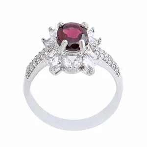 انگشتر نقره زنانه مدل سنگ یاقوت کد AWR_994